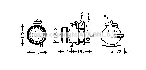 AVA QUALITY COOLING Компрессор, кондиционер MSK566